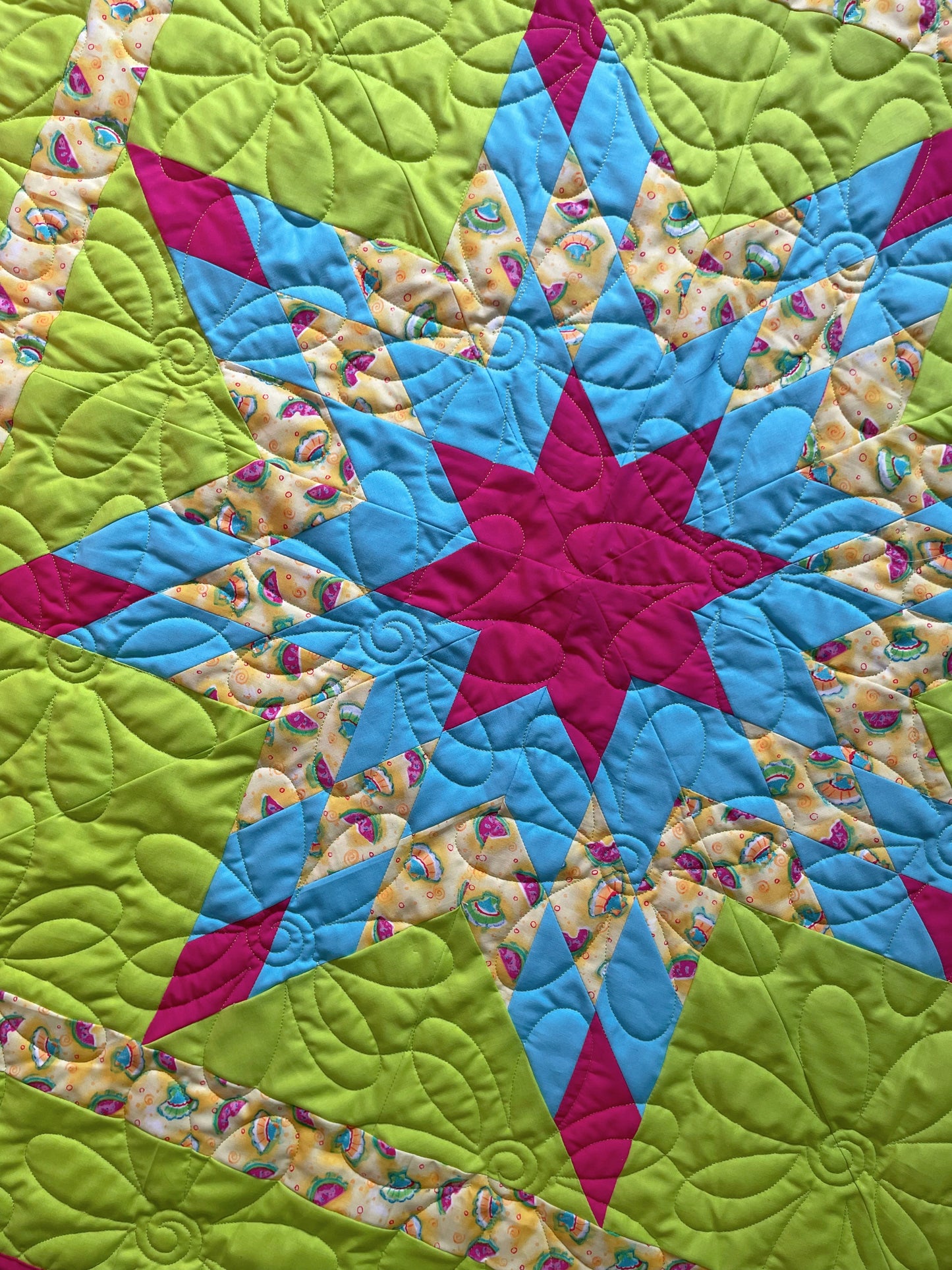 Bold Lime Starblanket | Baby Size 50" by 50"